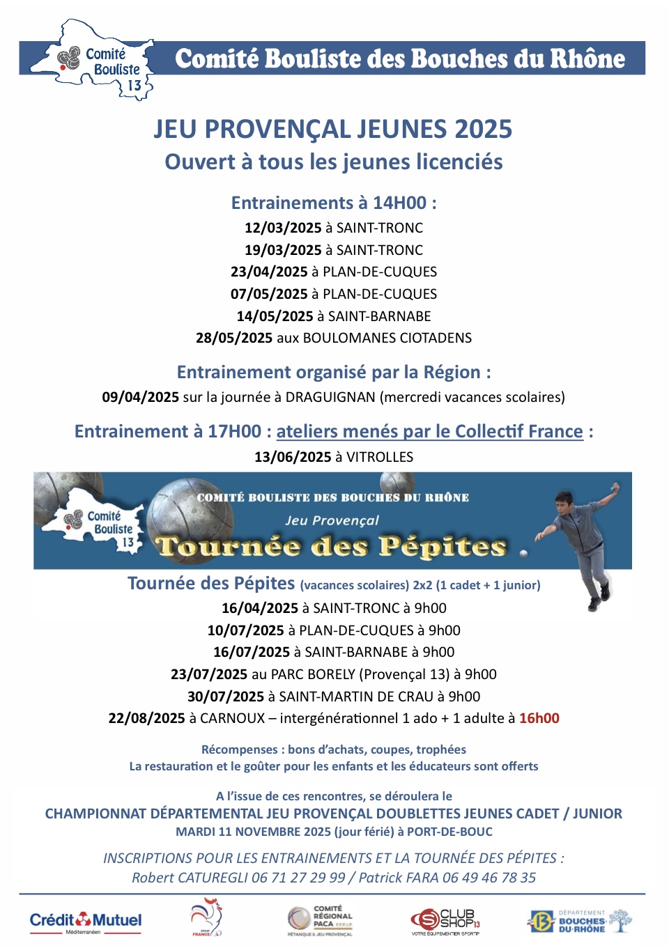 Édition 2026 Coupe de France Jeu Provençal Date limite inscription jusqu'au 14 décembre uniquement à