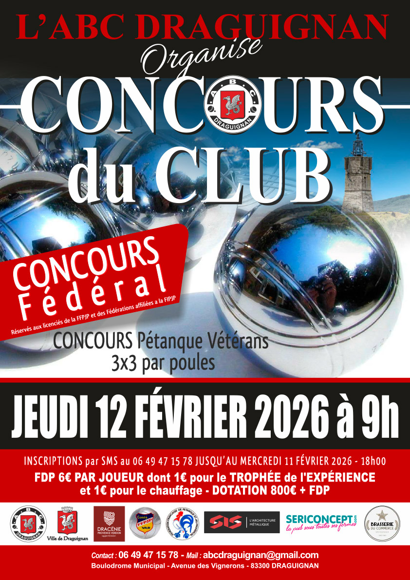 Affiche Concours du club : 12 Février 2026